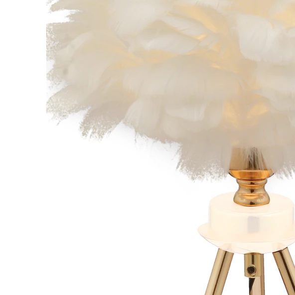 BELİNAY GOLD ABAJUR  Masa Lambası Modern Tasarım -Yatak Odası-Salon Abajur - Resim 4