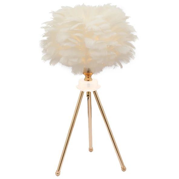 BELİNAY GOLD ABAJUR  Masa Lambası Modern Tasarım -Yatak Odası-Salon Abajur - Resim 3