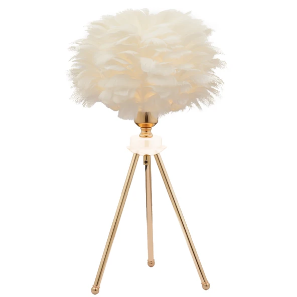 BELİNAY GOLD ABAJUR  Masa Lambası Modern Tasarım -Yatak Odası-Salon Abajur - Resim 2