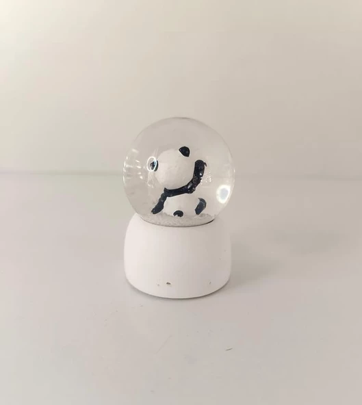 Kar Küresi Sevimli Ayıcık Işıklı Kar Küresi Ev Ofis Dekor Biblo Obje - 5