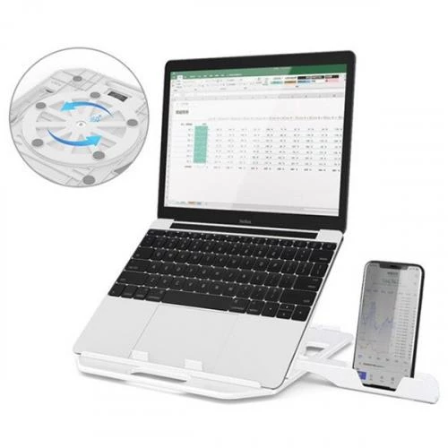 Polham Yükseklik Ayarlı Notebook ve Cep Telefonu Standı, Cep Telefon Tutuculu Laptop Standı - 4