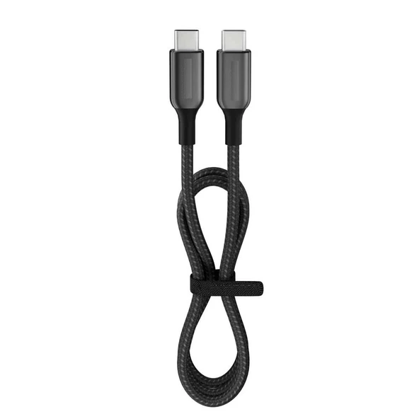 pilelistore 60 Watt 3A Usb-C To Type-C  1.2M Hızlı Şarj Kablosu Siyah FC38