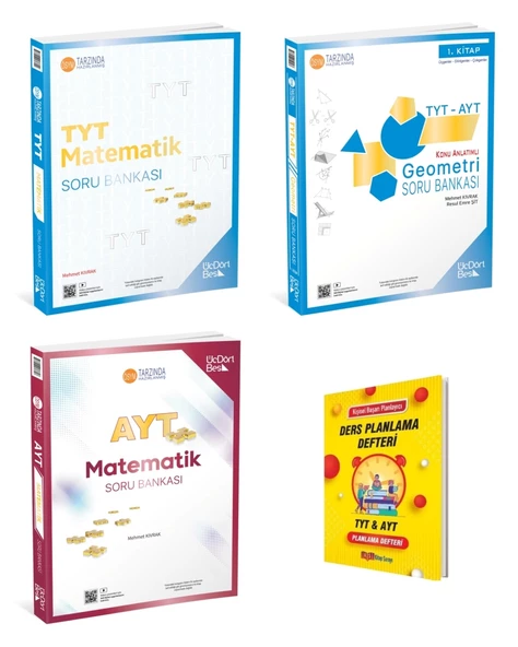TYT ve AYT 2025 Matematik ve Geometri Soru Bankaları 3lü Set