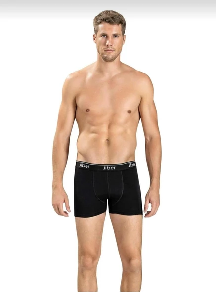 JİBER 156 ERKEK BOXER LİKRALI ŞORT TEKLİ