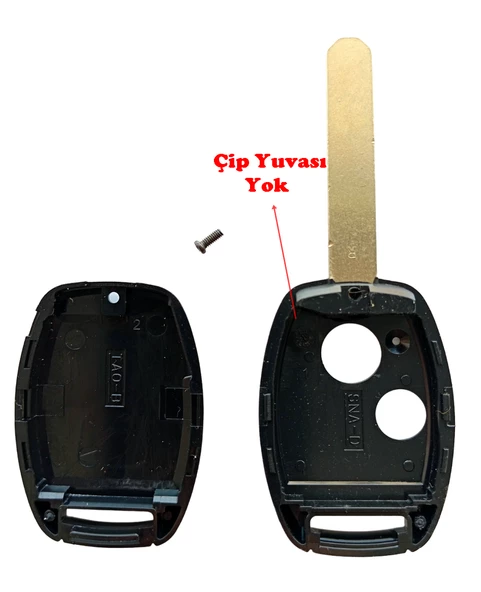 Honda Civic C-RV Accord Jazz Uyumlu Anahtar Kumanda Kabı Oto Anahtarlık 2 Tuşlu Logolu - 5