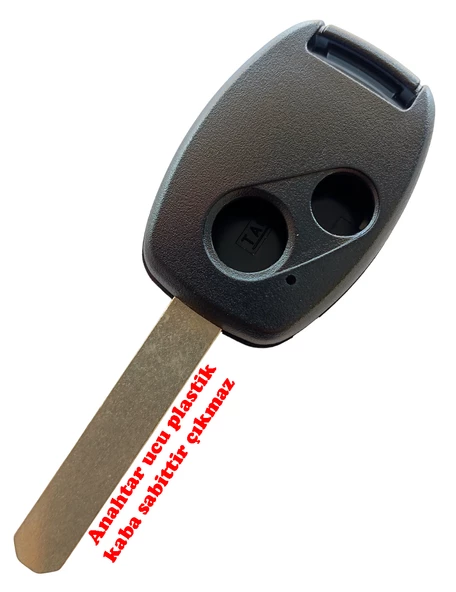 Honda Civic C-RV Accord Jazz Uyumlu Anahtar Kumanda Kabı Oto Anahtarlık 2 Tuşlu Logolu - 2