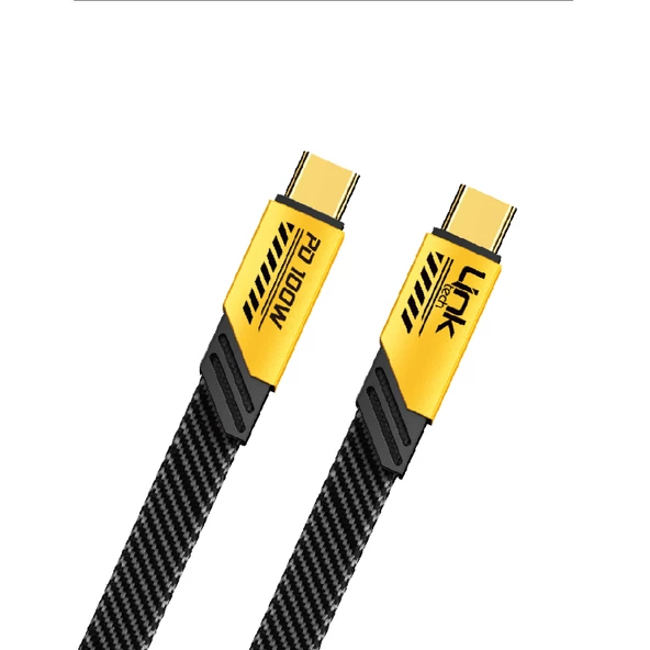 Linktech K472 Mecha Style Type-C to Type-C 100W 1.2mt Şarj Kablosu - 3