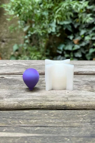 Balon Elips Orta Boy Silikon Mum Kalıbı - Resim 4