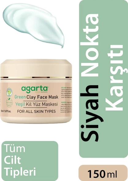 Agarta Dogal Yesıl Kıl Yuz Maskesı 150 Ml