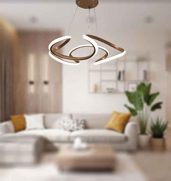 TT Aydınlatma TT307-35-ESK  Helezon Modeli Eskitme Boyalı Led Avize - Resim 2