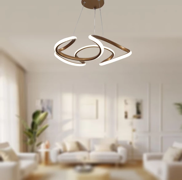 TT Aydınlatma TT307-35-ESK  Helezon Modeli Eskitme Boyalı Led Avize - Resim 3