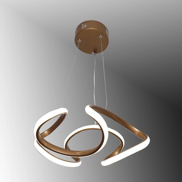 TT Aydınlatma TT307-35-ESK  Helezon Modeli Eskitme Boyalı Led Avize ürün görseli 1