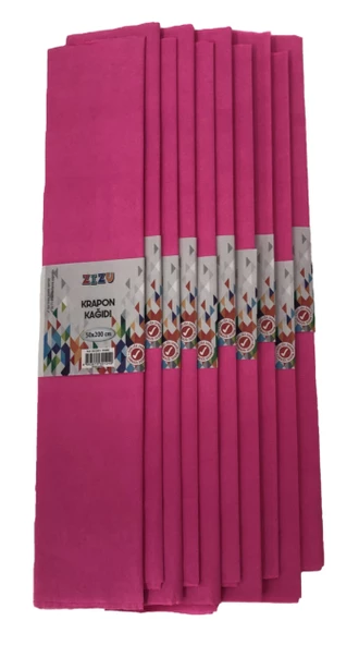 Zizu Krapon Kağıdı 50X200 10Lu Pembe