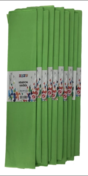 Zizu Krapon Kağıdı 50X200 10Lu Açık Yeşil