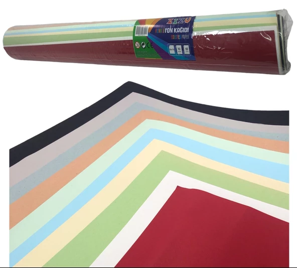 Zizu Hamurundan Boyalı Rulo Fon Kartonu 50X70 10Lu