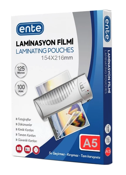 Ente Laminasyon Filmi A5 125Mic 100Lü