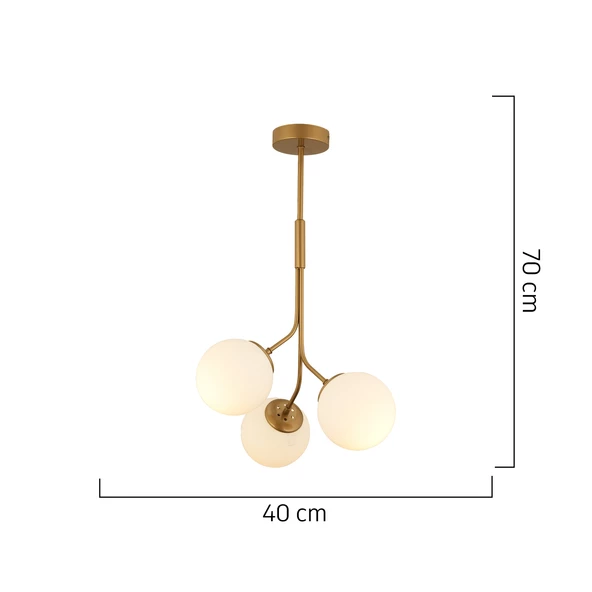 Apliqa Artel 3Lü Eskitme Top Avize Modern Sarkıt, Mutfak Yatak odası Salon Avize - Resim 5