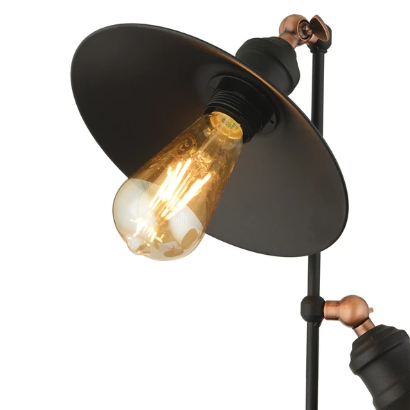 Violet 3Lü Siyah Modern Tasarım Retro 3 Ayaklı Abajur Lamba Metal Lambader - Resim 3