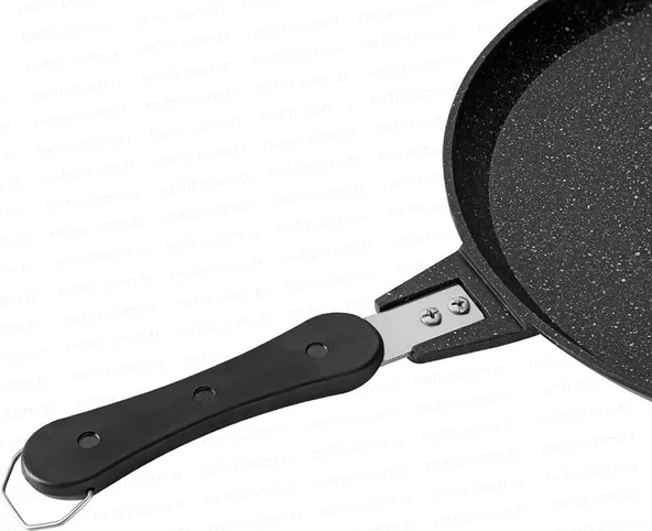 Nehir Granit Kaplama Alüminyum Döküm Balık Börek Tavası - Yanmaz Yapışmaz - 30 cm - 5
