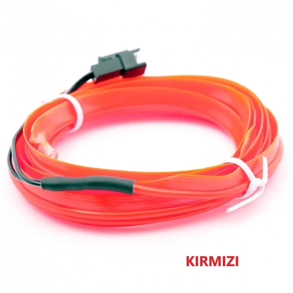 Carub Araç İçi Torpido Şerit Ledi Kırmızı, İp Neon, İp Led 2 MT - 4
