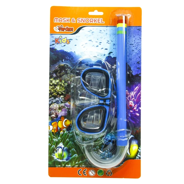 Vardem Çocuk Dalış Maskesi ve Şnorkel Seti Mavi (M301S01) - 3