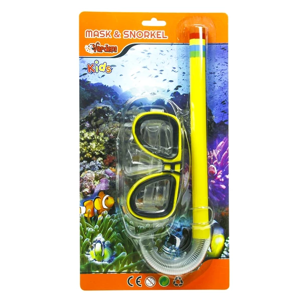 Vardem Çocuk Dalış Maskesi ve Şnorkel Seti Sarı (M301S01) - 2
