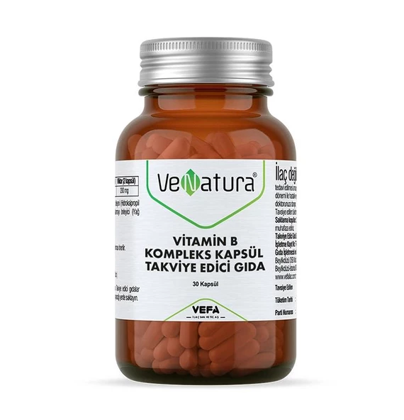 VeNatura Vitamin B Kompleks Kapsül Takviye Edici Gıda 30 Kapsül