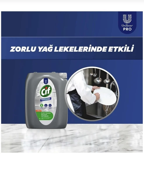 Cif Profesyonel Elde Yıkama Bulaşık Deterjanı 10 Lt (5 Lt x 2 Adet) - Resim 6