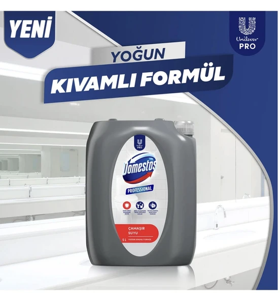 Domestos Çamaşır Suyu Pro Çamaşır Suyu 20 Lt (5 Lt x 4 Adet) - Resim 3