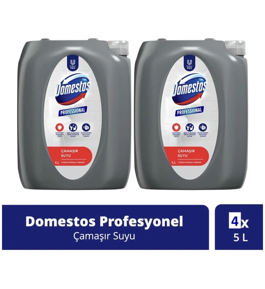 Domestos Çamaşır Suyu Pro Çamaşır Suyu 20 Lt (5 Lt x 4 Adet) ürün görseli 1