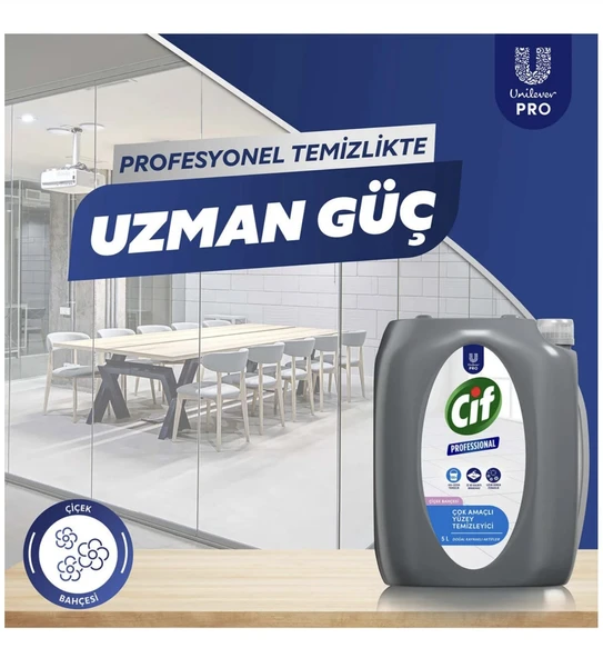 Cif Professional Çok Amaçlı Yüzey Temizleyici Çiçek Bahçesi 10 Lt (5 lt x 2 Adet) - Resim 3