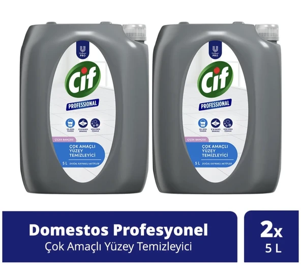 Cif Professional Çok Amaçlı Yüzey Temizleyici Çiçek Bahçesi 10 Lt (5 lt x 2 Adet) ürün görseli 1