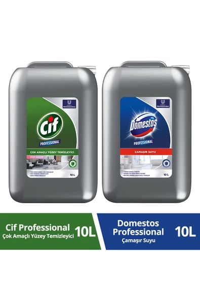 Cif Domestos Professional Çamaşır Suyu 10 L Cif Professional Çok Amaçlı Yüzey Temizleyici 10 L