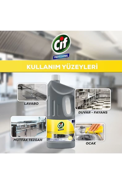 Cif Professional Çok Amaçlı Krem Temizleyici 1,9 Lt 3adet - Resim 5