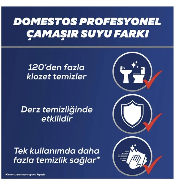 Cif Professional Güçlü Yağ Çözücü 10 L (5lt x 2 Adet) Domestos Professional Çamaşır Suyu 10 L (5lt x 2 Adet) - Resim 5