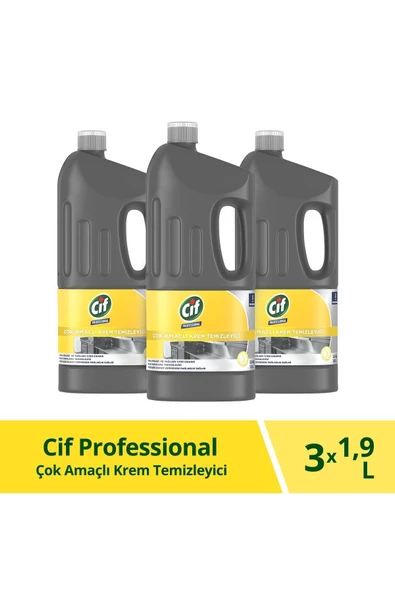 Cif Professional Çok Amaçlı Krem Temizleyici 1,9 Lt 3adet ürün görseli 1