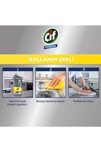 Cif Professional Çok Amaçlı Krem Temizleyici 1,9 Lt 3adet - Resim 6