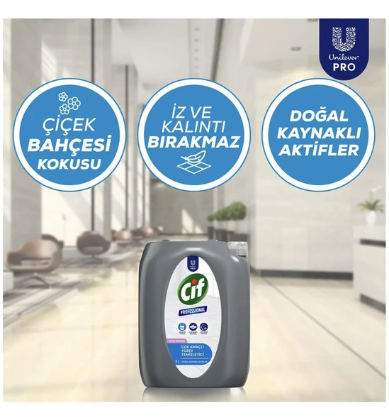 Cif Professional Çok Amaçlı Yüzey Temizleyici Çiçek Bahçesi 10 Lt (5 lt x 2 Adet) - Resim 2