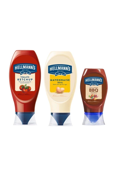 Hellmann's Barbekü Sos 285 gr + Ketçap 480 gr + Mayonez 395gr