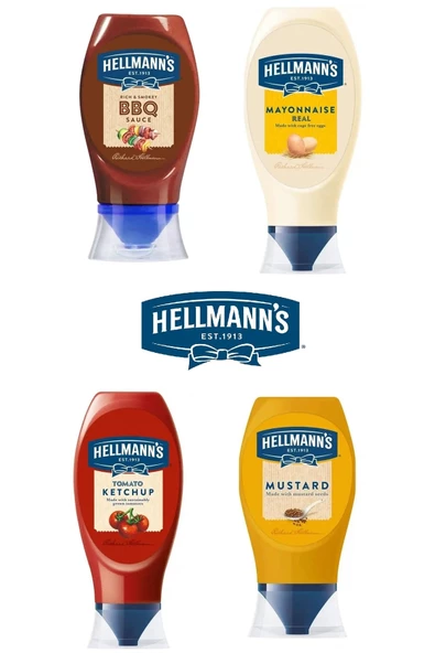 Hellmann's 4'lü Sos Paketi ( Ketçap - Mayonez - Barbekü Sos - Hardal )