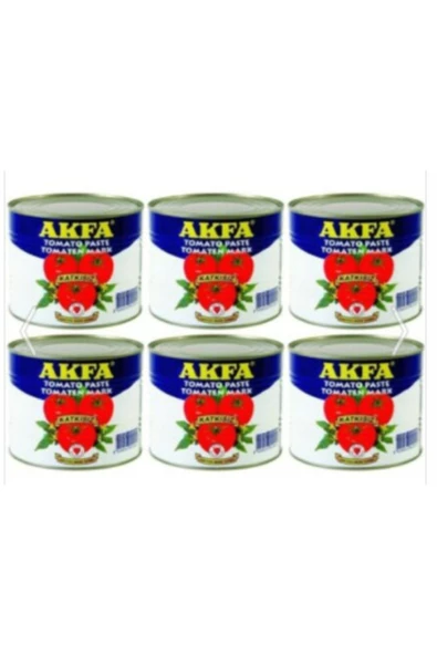 Akfa Katkısız Teneke Domates Salçası  4300 gr X 6 Adet