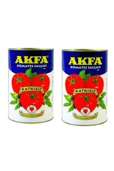 Akfa Domates Salçası Katkısız Teneke 2 Adet X 4300 Gram