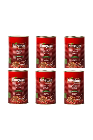 KİNGTOM Pizza Sosu 4.100 Gr X 6 Adet 24.600 Gr ( Baharatlı )