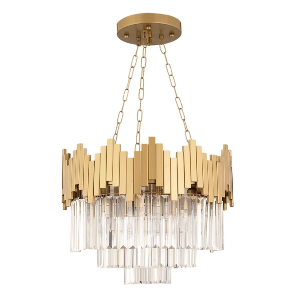 Apliqa Navona Eskitme  Kristalli, Taşlı Modern Tasarım Kristal Salon Avize - 4