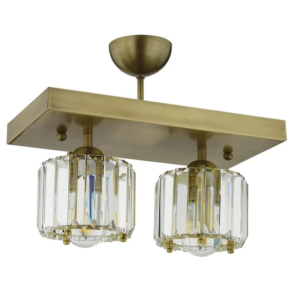 Apliqa Sabrina 2 Li Eskitme Plafonyer Kristalli Taşlı Modern Tasarım Kristal Salon Avize - 4