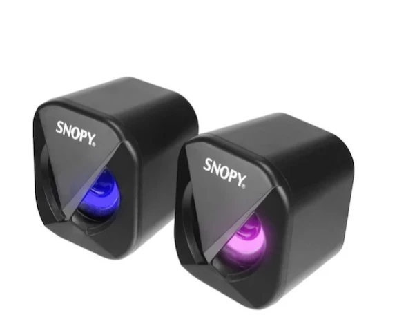 Snopy Sn-83u 2.0 Mini Led Işıklı 2wx2ch Siyah Usb Gaming Speaker Hoparlör