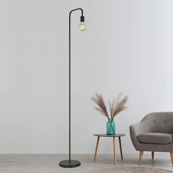 Apliqa Klara Siyah Modern Tasarım Retro Dekoratif Metal Lambader - 2