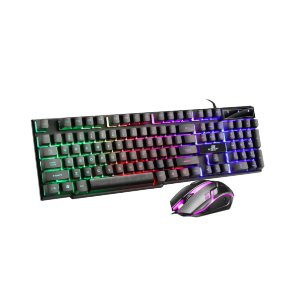 Steep Solid ST-KKM01S Mekanik His Rainbow Oyuncu Klavye Mouse Set Siyah - 2