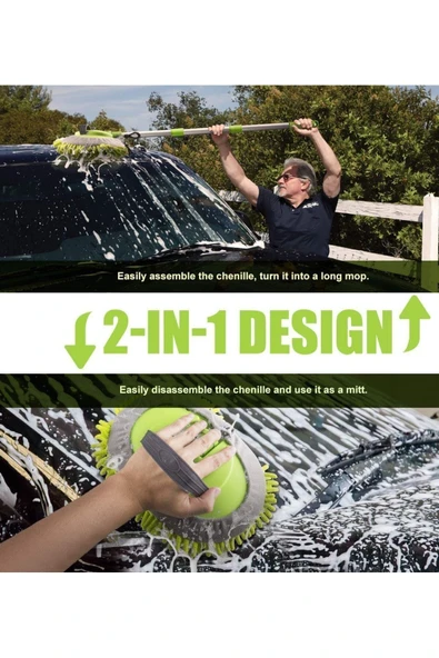 Yüksek Yoğunluku Şönil Araba Oto Yıkama Mopu - 4