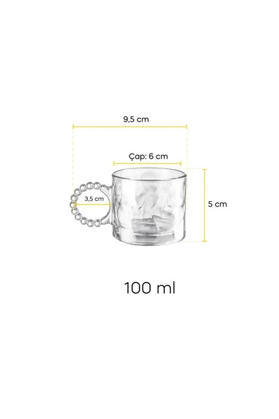 Perotti Ringo Stone 6'lı 100ml Fincan Takımı 15908 - 3